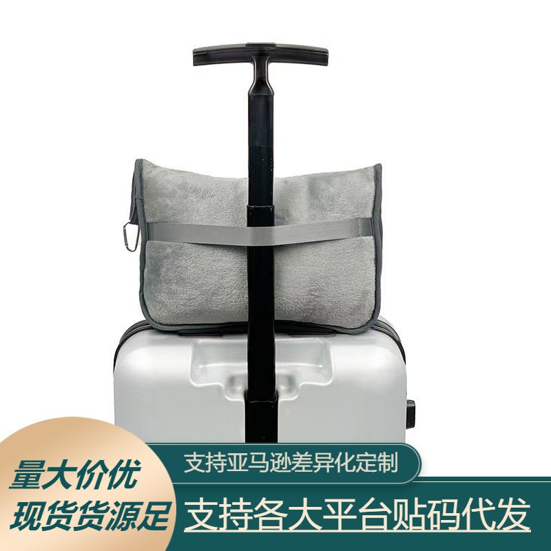 공장 직접 다기능 2 대 1 차 베개 담요 플란넬 지퍼 접이식 여행 담요 베개