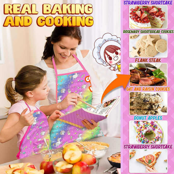 Amazon puede cocinar para niños set de horneado pasteles cocina para niños juguetes caseros delantal sombrero de cocinero horneado