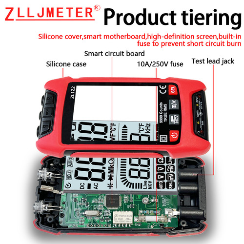 Digital high-precision intelligent anti-burn multimeter fully automatic electric meter repair electrician special small portable multimeter