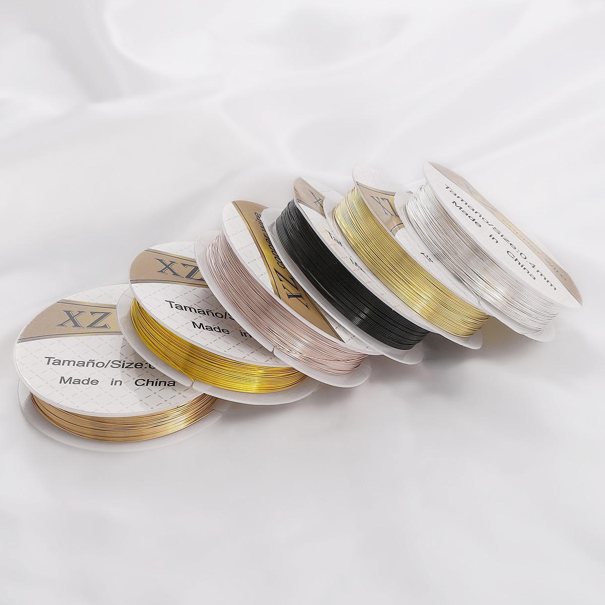 Color-preserving copper thread styling line jewelry beaded pearl bracelet positioning winding DIY handmade jewelry hairpin lead