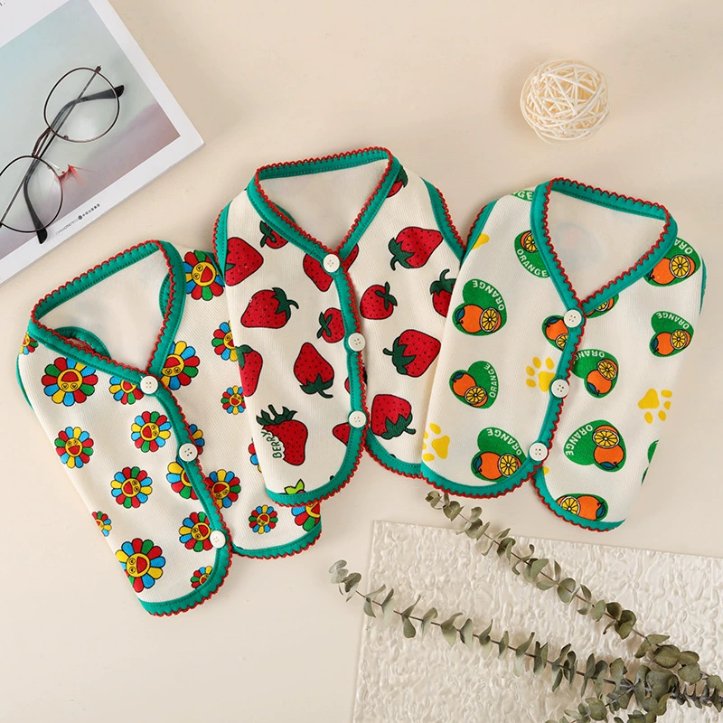 Домашнее животное милый клубничный жилет собака кошка анти-узел маленькая собака плюшевый щенок Шнауцер медведь одежда