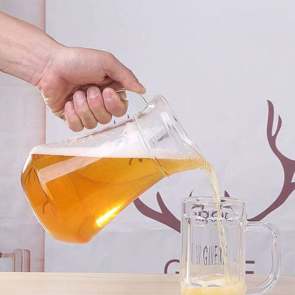 Promotional hotel glass duckbill pot with transparent glass tucked…