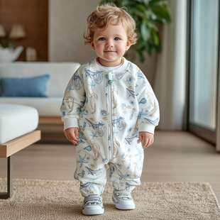 Baby Sleeping Bag Spring and Summer Thin Baby Gauze Pajamas Air-Conditioned Room Anti-Kick Quilt Artifact Kidsren's Split-Leg Sleeping Bag All Year Round