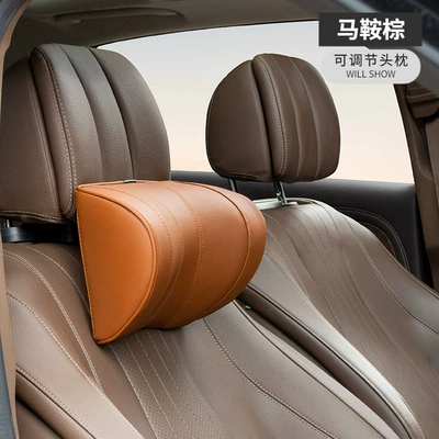 Headrest – car supplies car headrest car - a09-leather-brown-u-shaped