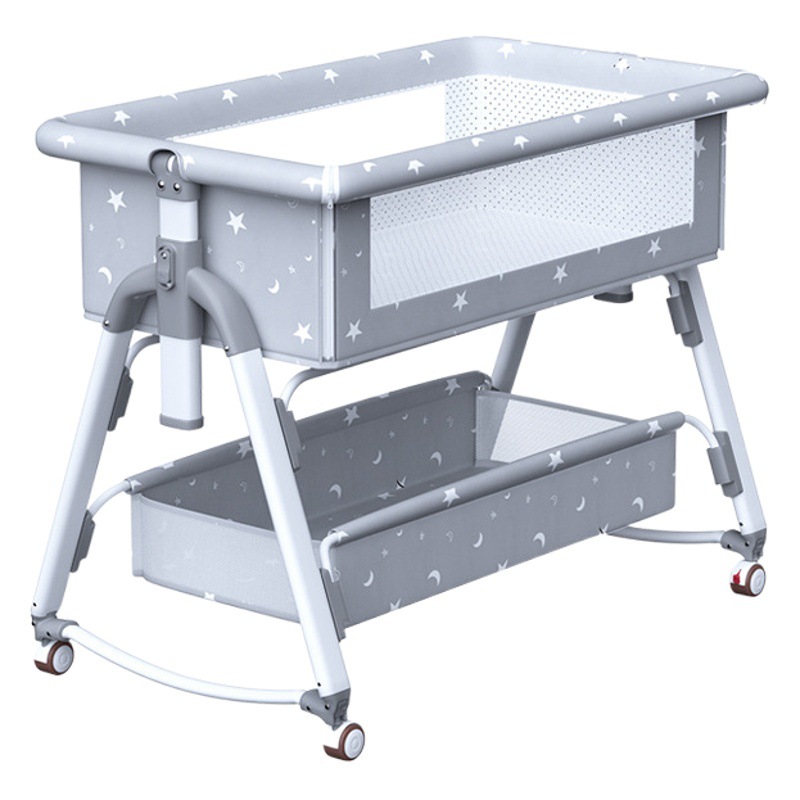 Cuna de bebé recién nacido cama costura Cama grande Baby Shaker BB cama de los niños cuna cama multifuncional móvil plegable