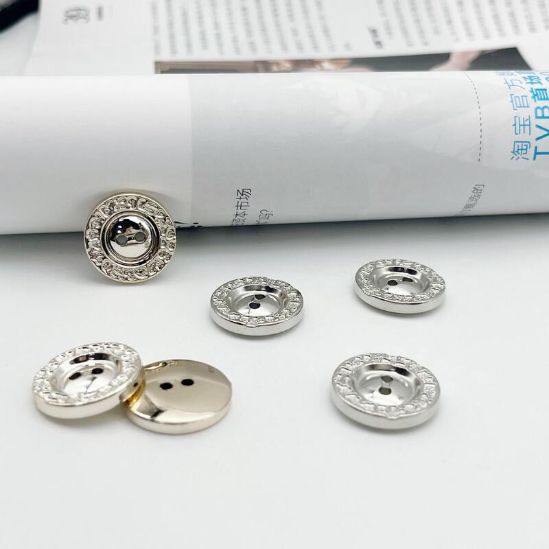 Two-eye lace high-end plastic button shirt shirt button multi-color work button clothing ABS electroplating wholesale direct sales