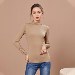 New Sizeless Half-Collar Base Layer Top with High Elasticity, Comfortable and Warm, Invisible and Fitted Underwear for Women