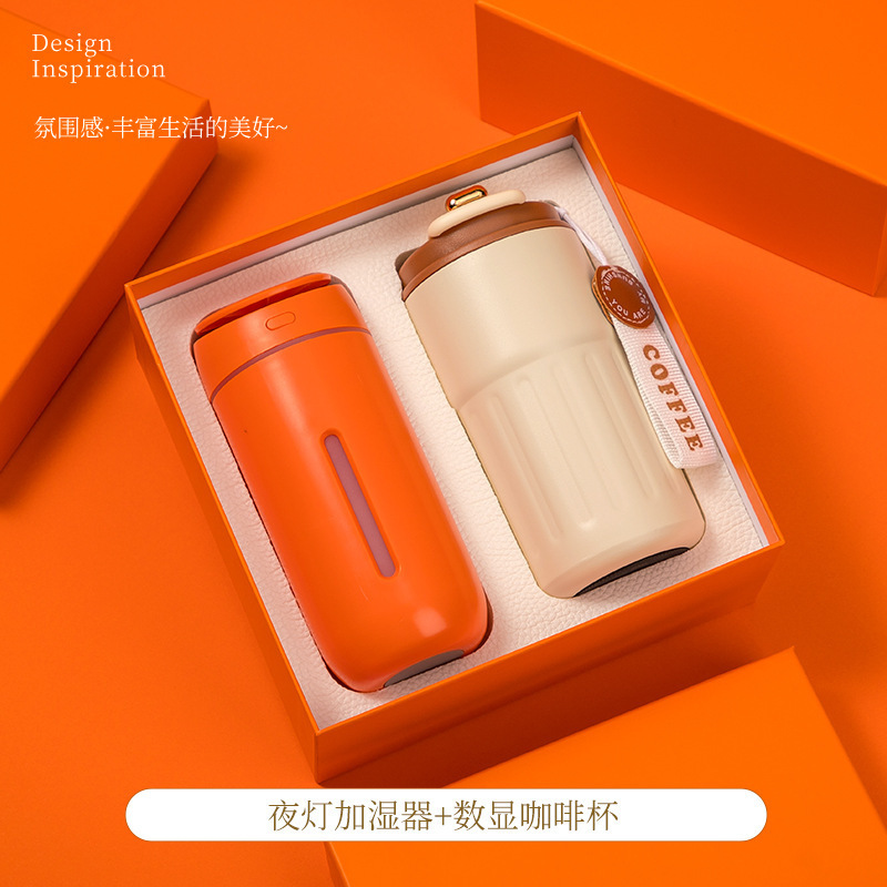 Set de regalo creativo, souvenirs de negocios, humidificador luminoso, regalo práctico, evento de apertura, regalo, logotipo personalizado