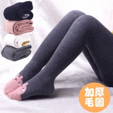 儿童裤袜加厚加绒冬季女童连裤袜秋毛圈冬婴儿连体袜小童宝宝袜裤