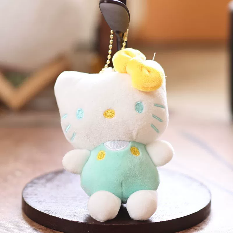 Подвеска из плюша (Hangcai Toys) Браслет-подвеска Hello Kitty Overalls, 12 см, цепочка из бусин или подвеска в форме сердца