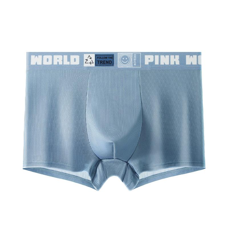 Ropa interior de los hombres de seda de hielo verano Delgado antibacteriano Boxer shorts niños más tamaño Boxer shorts ropa interior juvenil sin costuras