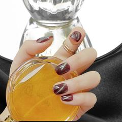 珍珠蝴蝶晶石貓眼美甲貼片 手工光療氣質穿戴甲 極光幻彩美甲甲片