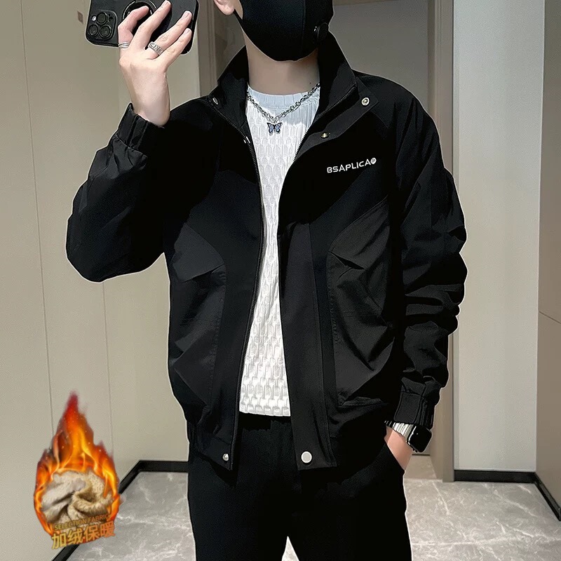 休闲爆款春秋季工装男百搭夹克小众高级感外套潮牌上衣|undefined