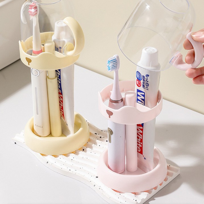 Estante de cepillo de dientes eléctrico doméstico ajustable cepillo de dientes enjuague taza de enjuague porta taza de enjuague creativo para estudiantes dormitorios