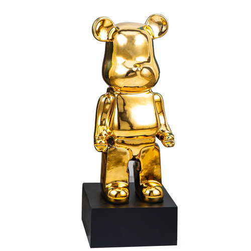 Violent Bear Living Room Floor Decor Home Decor TV Stand Next to Sofa, Luxury Creative Fluid Bear Money Bank