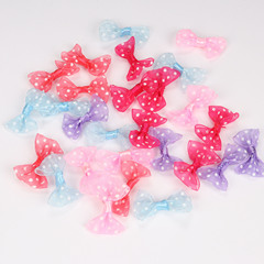 服裝輔料紗帶印點蝴蝶結半成品花禮品禮物盒配飾手工髮飾配件