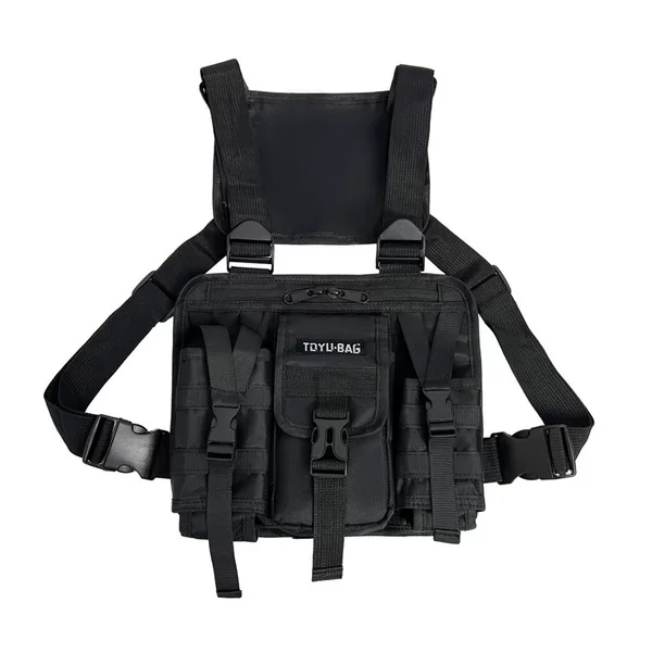 Cross-Border Foreign Trade Tactical Vest Backpack Outdoor Sports Bag Cycling Bag Multi-Functional Cross-Country Vest Bag Double Shoulder Chest Bag