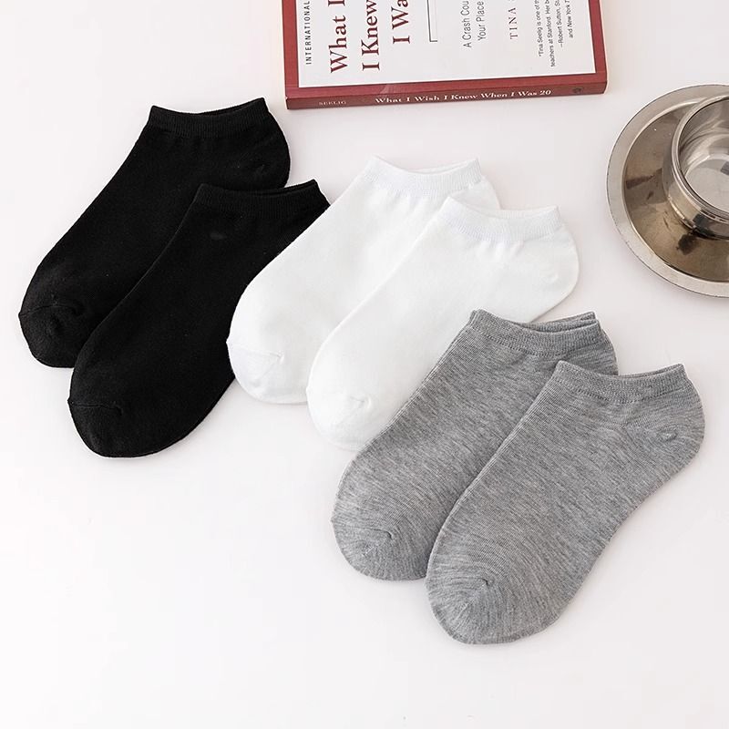 Men's Socks, Short Socks, Sweat-Absorbent Short Socks, Spring and Summer Thin Low-Cut Shallow Socks, Anti-Sweat and Breathable