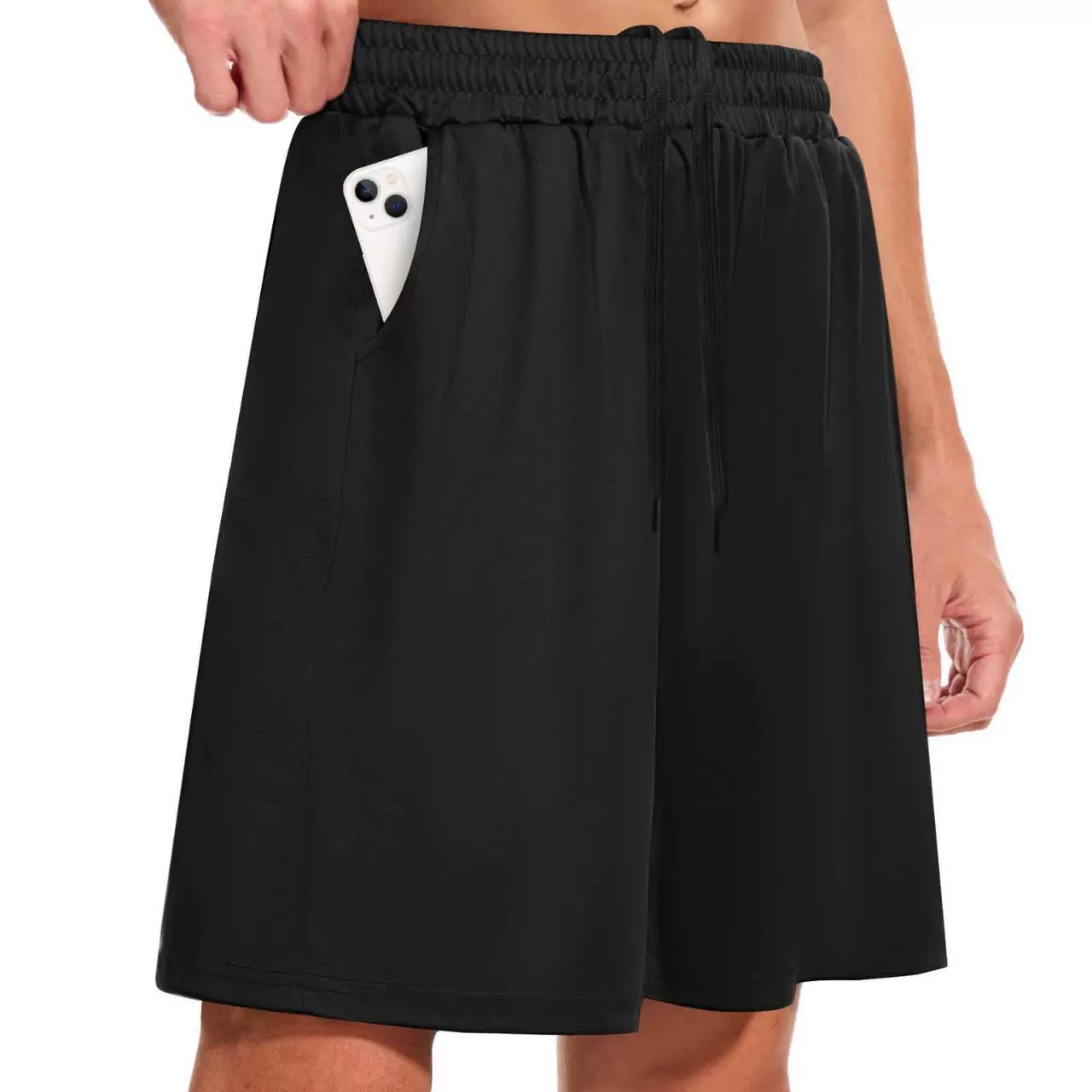 欧美夏季户外男士速干裤透气健身跑步五分口袋宽松运动裤休闲短裤