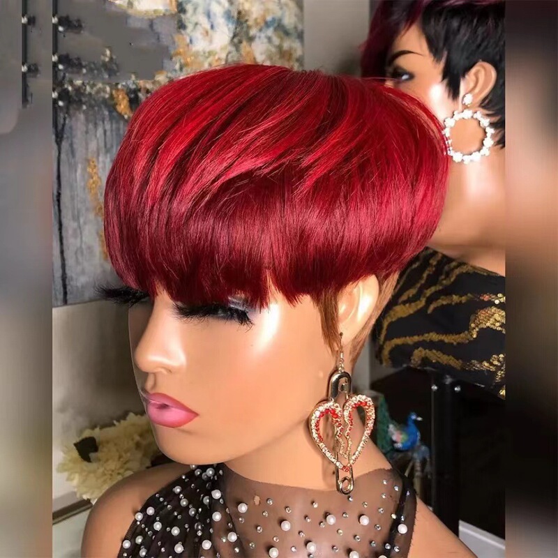 2022 New European and American Wigs for Women with Short Straight Hair, Short Hair for Women, Fluffy and Natural African Short Hair Manufacturers Ready for Delivery