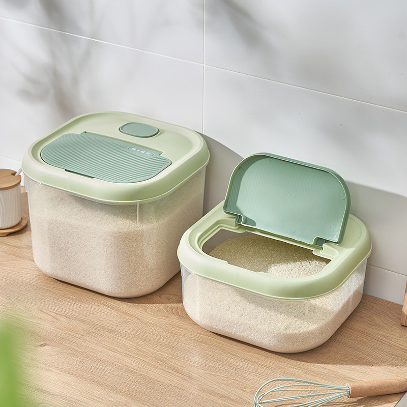 Household 20 catties insect-proof sealing and moisture-proof 12 catties multi-functional food-grade rice jar new style Korean rice jar