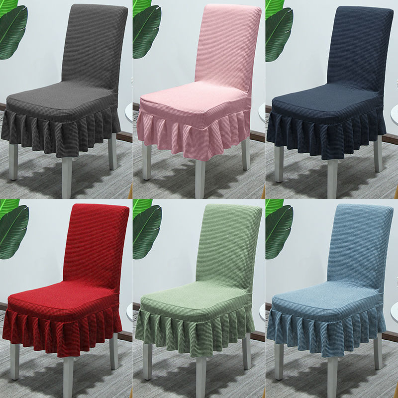 Thickened Chair Cover Stool Cover Cover Elastic Chair Backrest Universal Household All-in-One Dining Table Chair Cover Simple