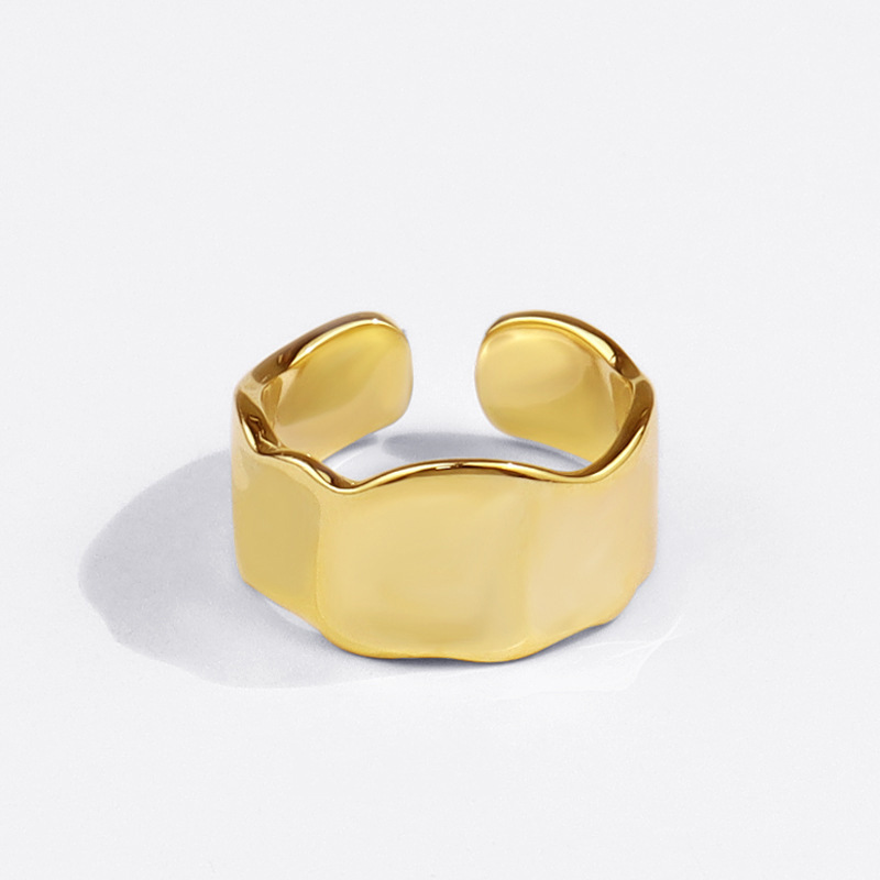 European and American fashion ring new irregular concave open ringpicture4