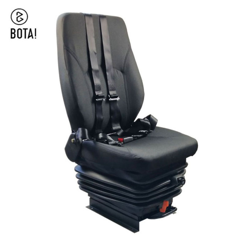 Camión minero asiento del conductor cinturón de seguridad de cuatro puntos 24V bomba autoinflable asiento del airbag asiento del equipo de la mina de carbón
