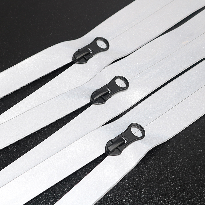 5号反光膜防水拉链尼龙开尾拉锁 服装箱包雨衣拉链条批发