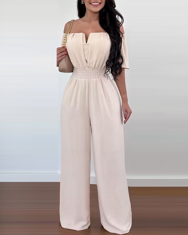 Women's Daily Vacation Solid Color Full Length Backless Jumpsuits display picture 1