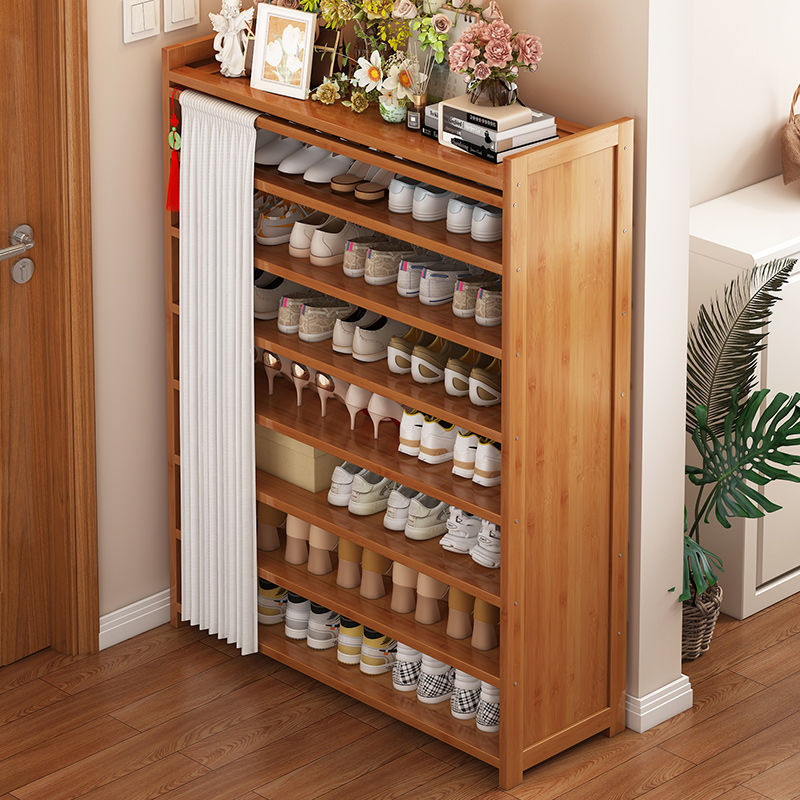 Simple Shoe Cabinet Shoe Rack Door Shoe Entry Storage Cabinet Shoe Rack Dormitory Multi-Layer Wall Storage Rack