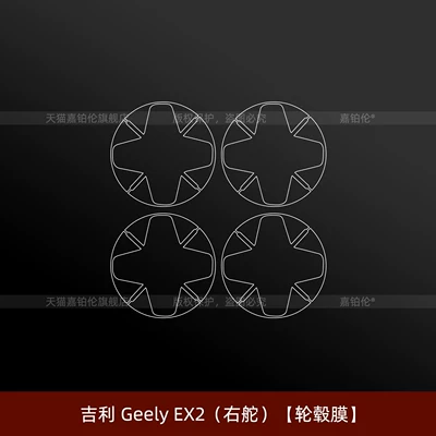 Car interior film – EX2 interior protective film, center - right-hand-drive-geely-ex2-wheel-hub-film