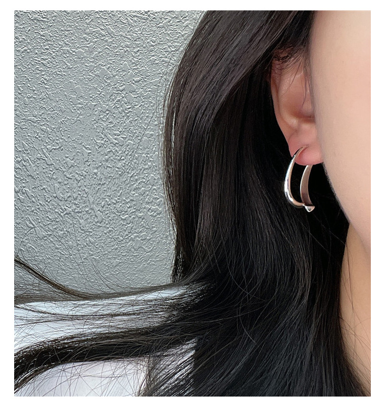 925 Sterling Silver Material Solid Color Pattern 1 Pair 925 Sterling Silver Solid Color Drop Earrings