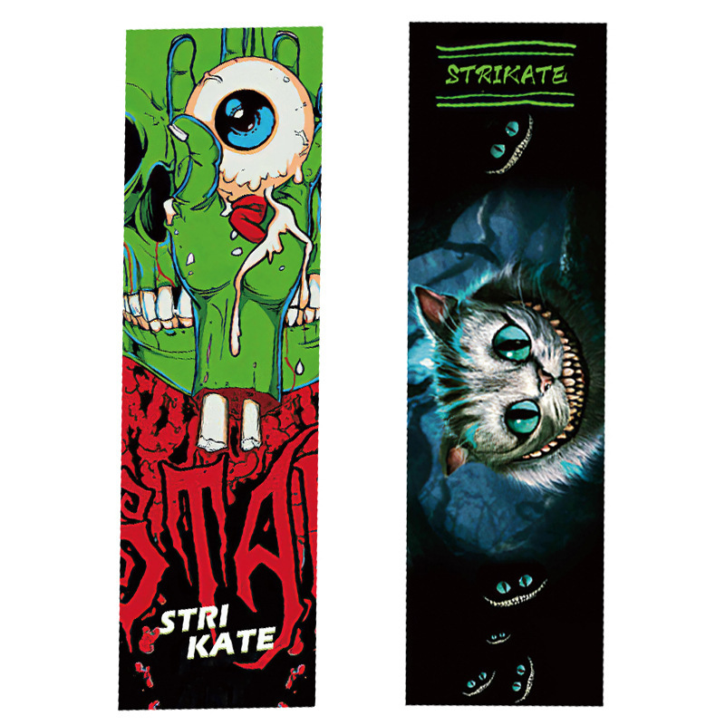 Skateboard Double Kicktail Board Sandpaper Professional Sanding Longboard Dance Board Trendy Brand Air Hole Waterproof Professional Fine Sandpaper Wear-Resistant