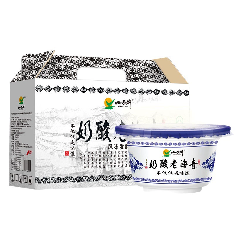 Guangming Xiaoxiniu Цинхай Старый йогурт Оригинальное пробиотическое ферментированное молоко 150 г * 12