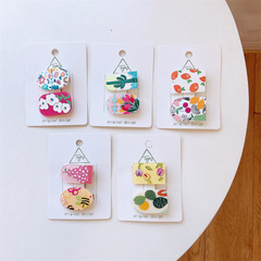 2021 New Girl Heart Cartoon Fun Hair Clips Trendy Sweet Edge Clips Fringe Hair Pin Children Summer Headband