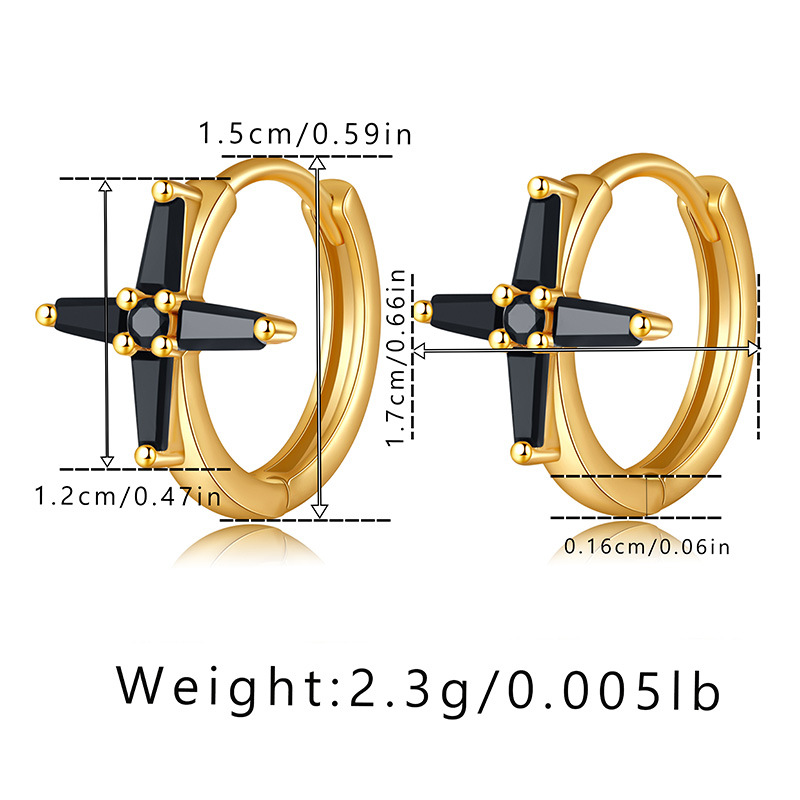 Copper Ear Needle Material 1 Pair Modern Style Classic Style Four Leaf Clover Copper Zircon Earrings