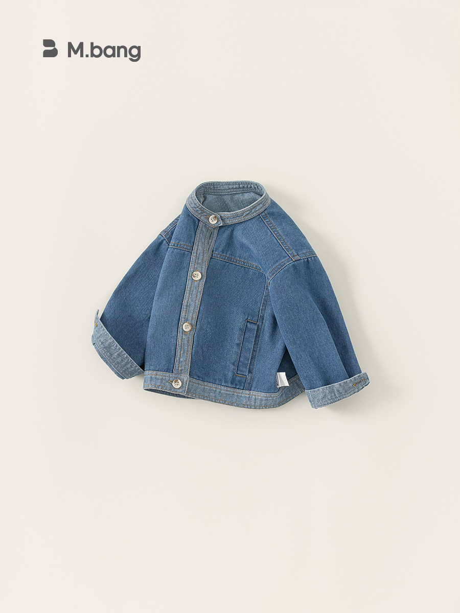 Youbao ropa para niños hombres y mujeres chaquetas de moda unisex primavera nueva chaqueta de mezclilla casual simple a juego de colores para niños