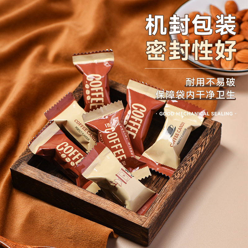 Nougat packaging bag, transparent cute toffee bag, creative candy soufflé milk date roasting machine bag sealing wholesale