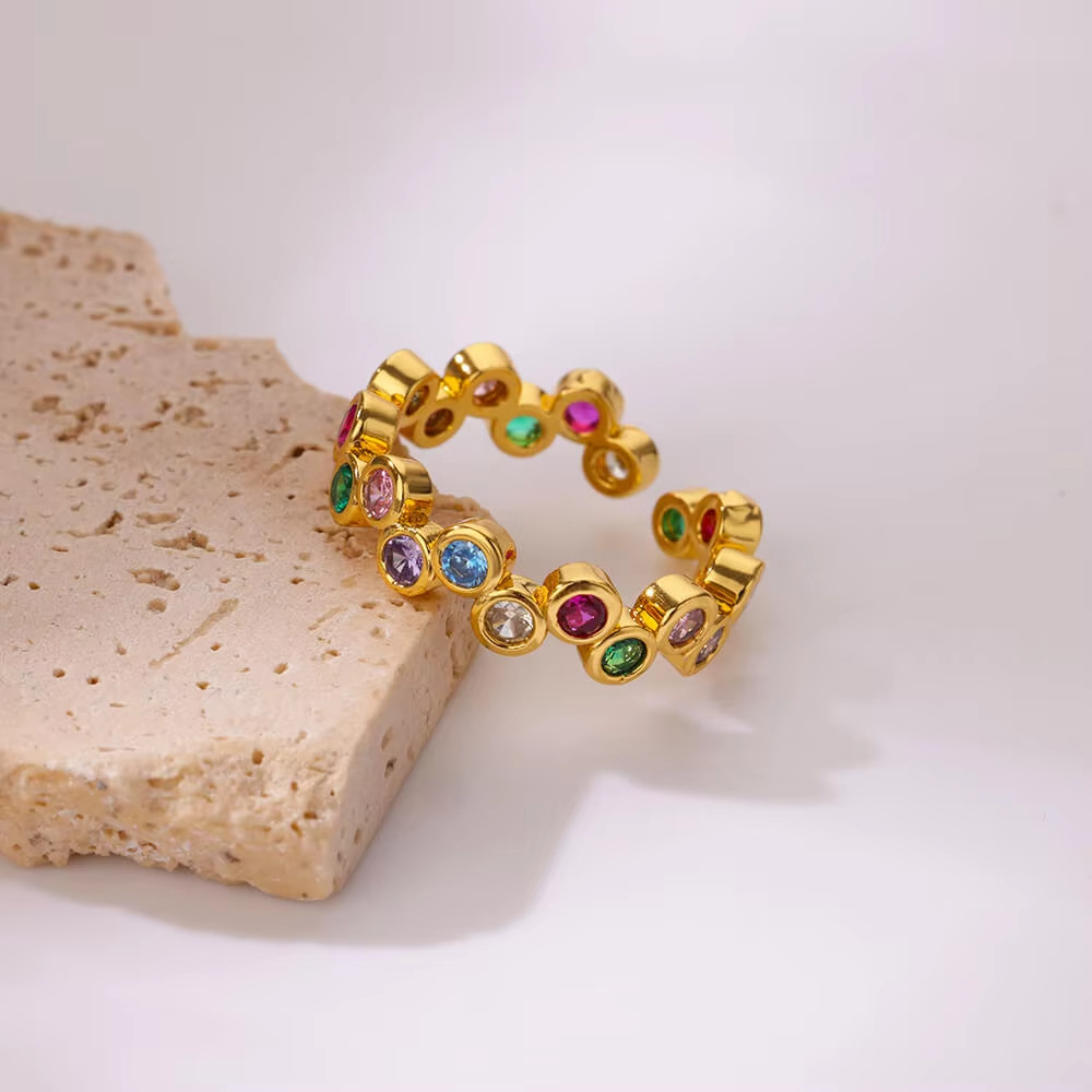 Wholesale Jewelry Elegant Modern Style Geometric Copper Adjustable Ring Open Rings display picture 8