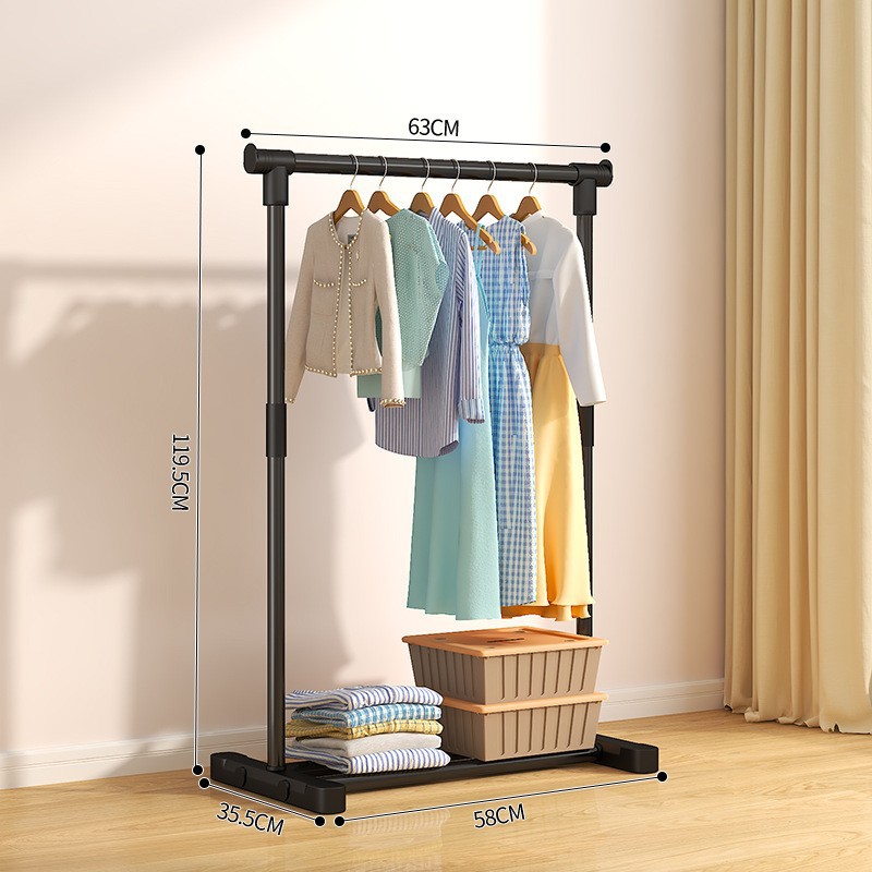 Tendedero perchero de piso perchero de dormitorio tendedero simple poste de ropa plegable balcón interior perchero