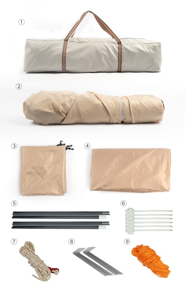 New Outdoor All-In-One Canopy Tent, Convenient Foldableing Fully Automatic Camping Style Two-In-One Rainproof Camping Style Combination