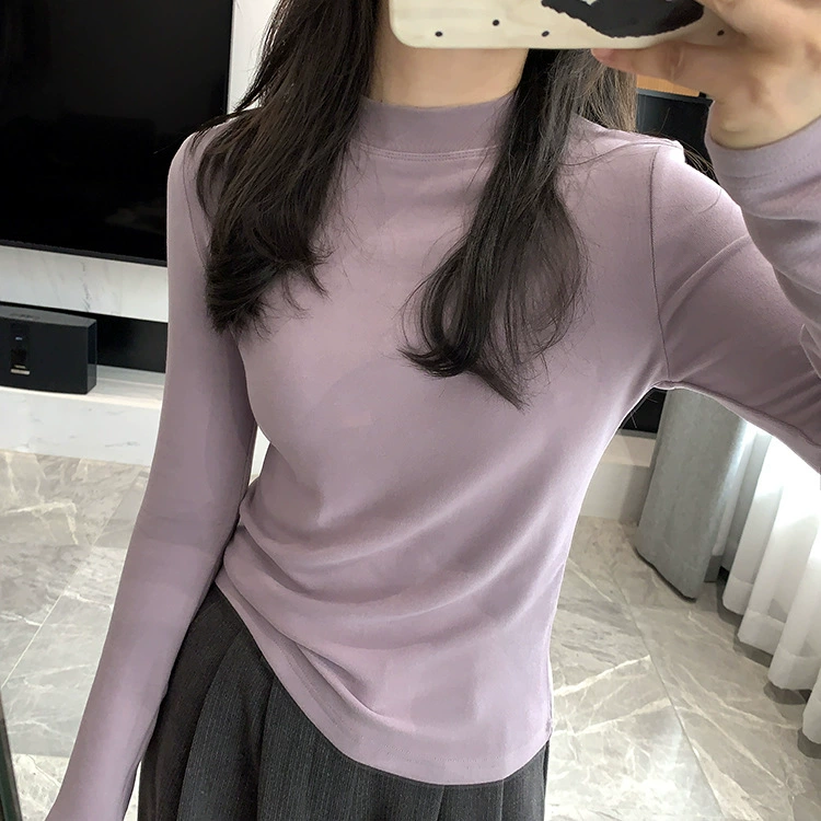 Белковый кашемир с горячей подошвенной супер-удобной утолщенной зимой сплошной цвет полувысокого воротника положительного плеча с постоянной температурой внутри F120816