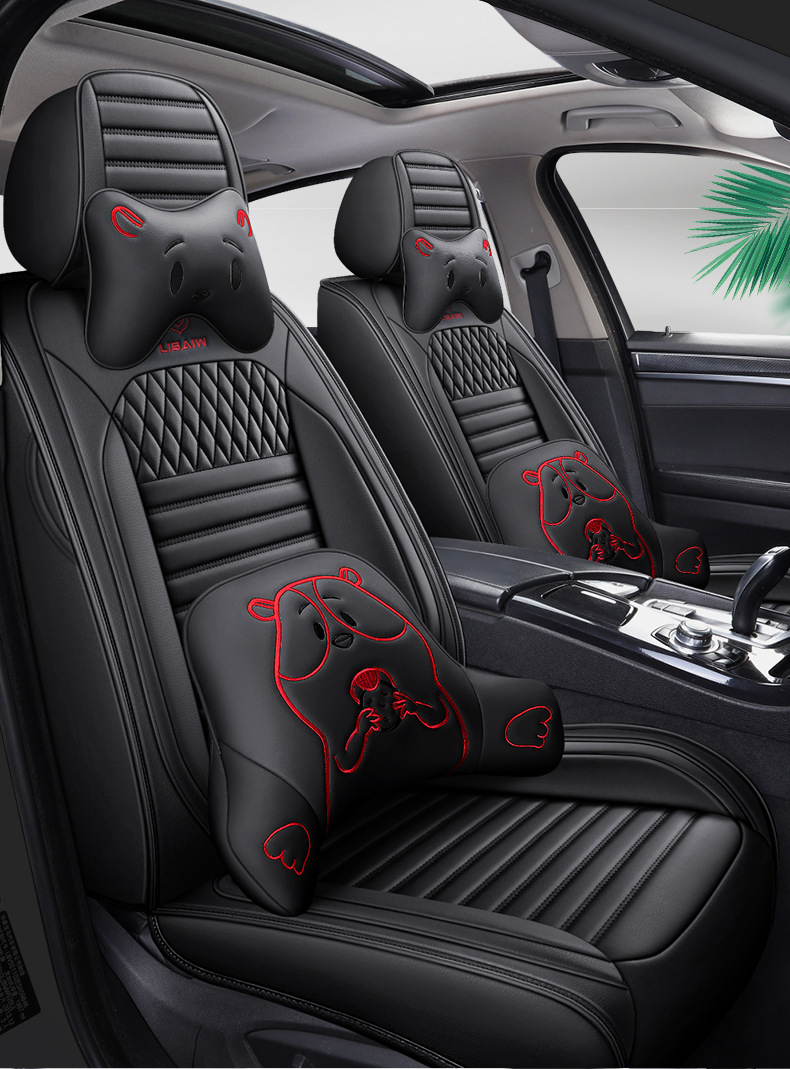 The new car cushion is fully surrounded by the four seasons universal seat cushion leather seat cover car decorative seat cover seat cover manufacturers foreign trade