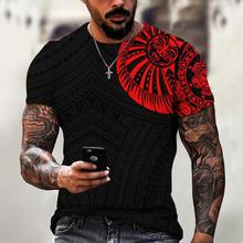 2024夏季跨境T恤欧美嘻哈系列数码3D印花男士街头短袖运动T恤上衣