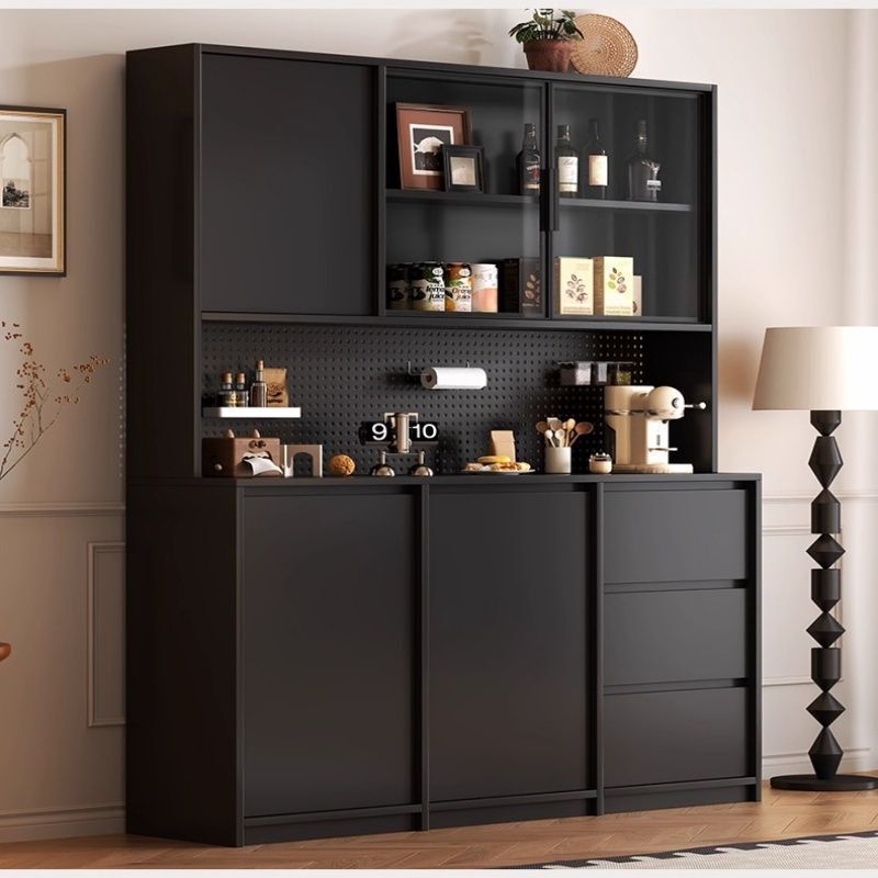 Perforated Board Vintage Retro Sideboard Against the Wall Integrated Home Coffee Machine Kitchen Living Room Wine Cabinet Storage Rack Cabinet