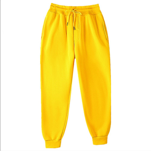 New youth casual solid color thickened loose sweatpants