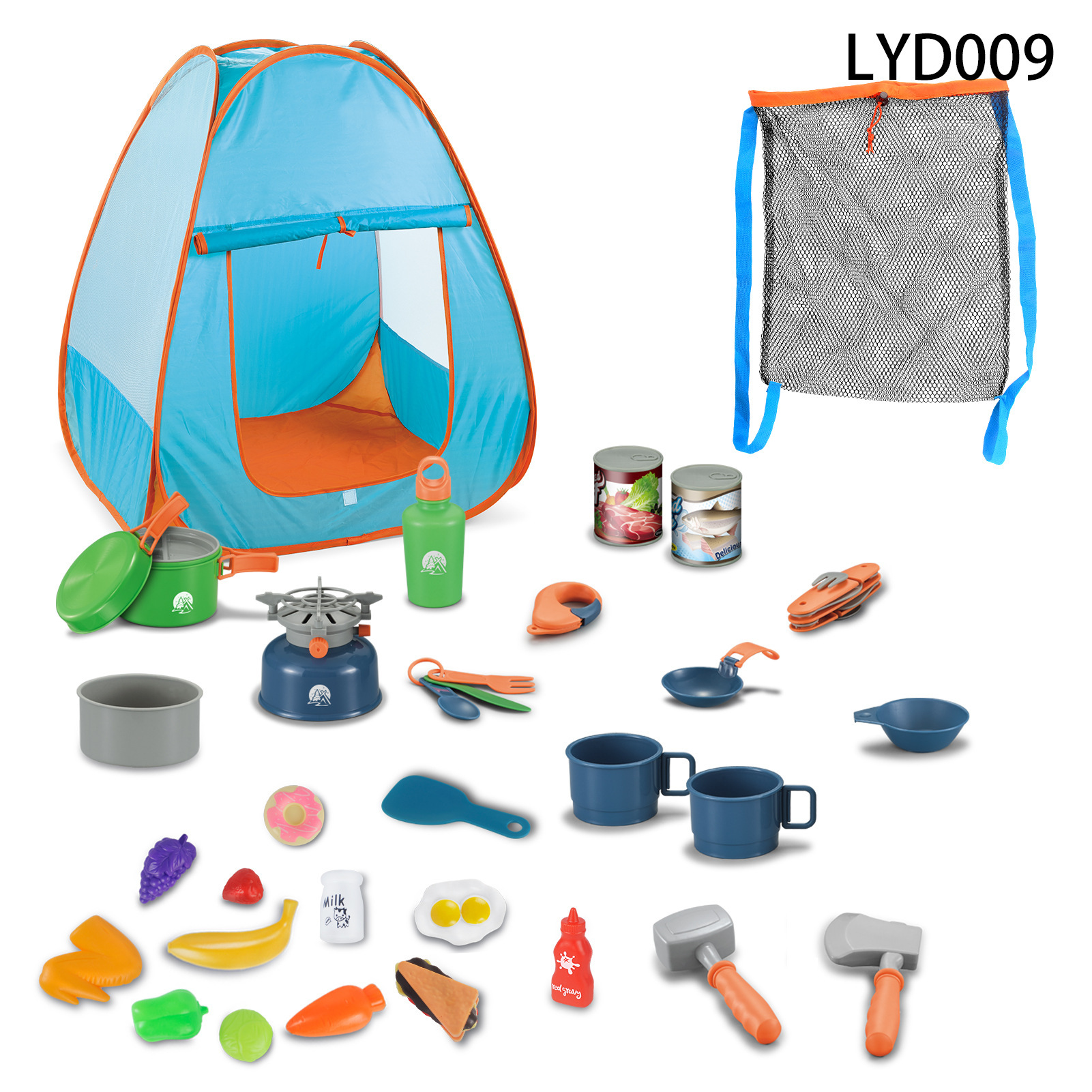 Juego de vajilla educativa para niños, para camping, picnic, con walkie-talkies, utensilios de cocina, para jugar al aire libre.