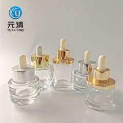 現物30ml 50ml透明直円低太ったスポイト瓶厚い底精油瓶平精華液分注瓶卸売り