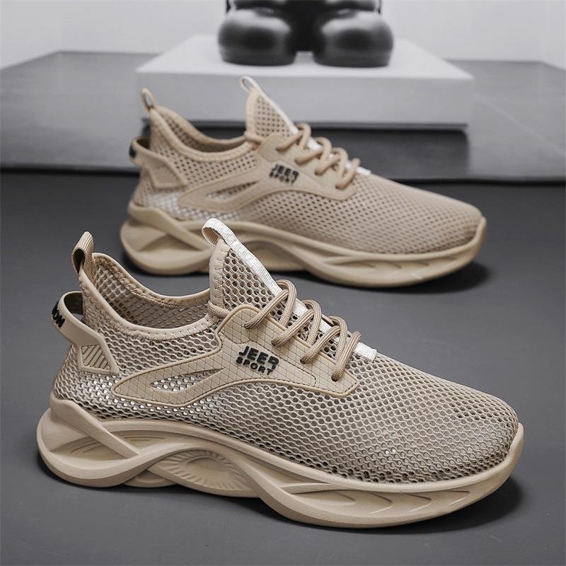 2025 tendencia de verano gran malla ventilada hueco zapatos de malla única de coco zapatos casuales antideslizantes zapatos de trabajo para hombres